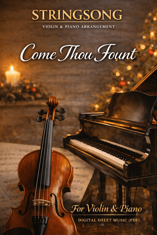 Come Thou Fount Product Image Violin next to a piano